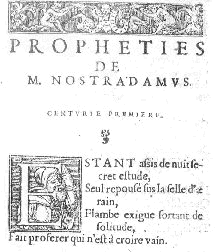 Nostradamus first verse c.1 q.1