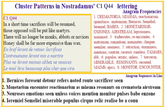Nostradamus' verse C1 Q44 
