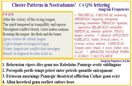  Nostradamus Centuries 4 Quatrain 56  Rabelaius language used in discussions of heretical approach to Jesus DNA