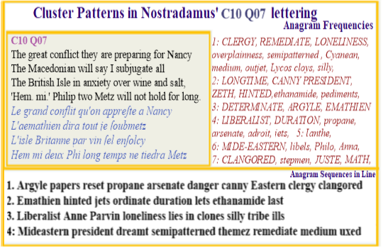  NostradamusC10 Q7 Mid-Eastern president causes Argyle clan clone loneliness