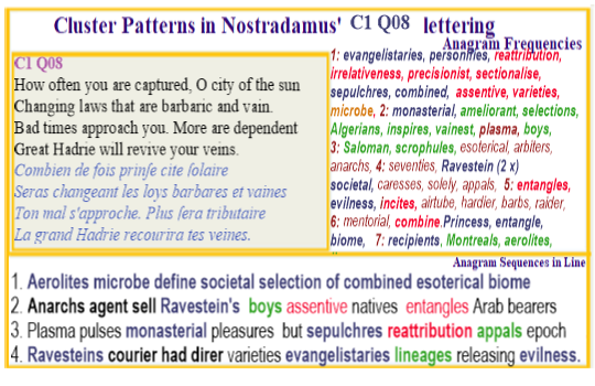 Nostradamus Prophecies verse C1 Q08 Personal Genomic Evilness Unforseen