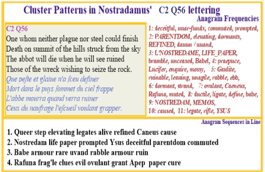 Nostradamus Prophecies Centuries 2 Quatrain 56 Nostrdam Life paper on meteorites ties into Jesus Clone story