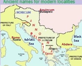 Adriatic & pannonia region map