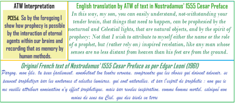 1555 Cesar Preface 5d Right way to prophesy involves eternals and a mindset that locks eternal emotions into memories