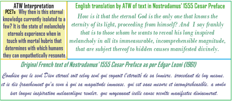 1555 Cesar Preface 7a Mortal hubris over eternalism limits prophecy to a few