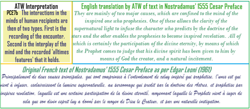 1555 Cesar Preface 7b Those with prophetic powers have encounters with eternals that is reorded in the mind