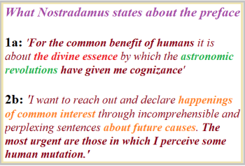 Purpose of Nostradamus 1555 Cesar Preface
