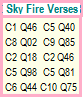 List of verses in Nostradamus Fire in Sky series